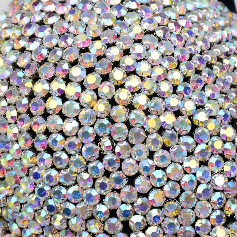 ELLACCI Women's Rhinestone Colored Diamond Luxury Bustier Crop Top Sexy Punk Corset Bra Black Large - Image 4